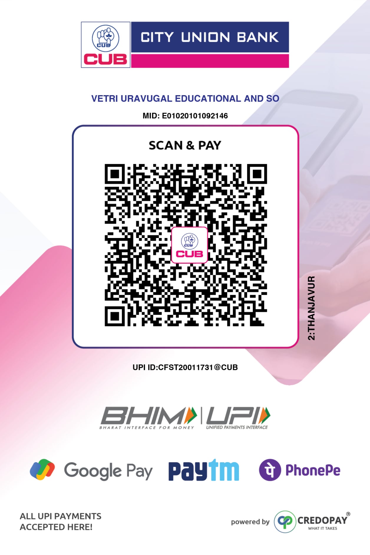 QR Payment - Vetri Uraugal